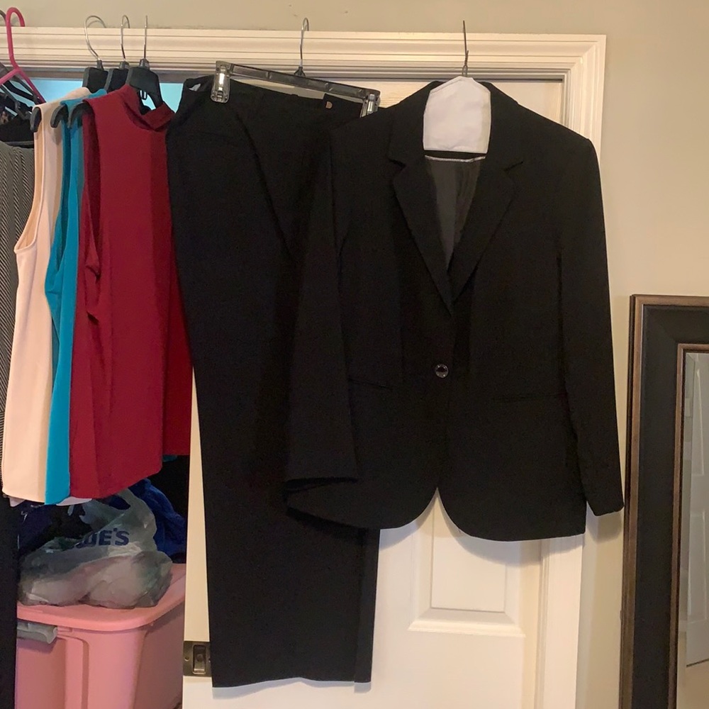 Calvin Klein Black Pant Suit